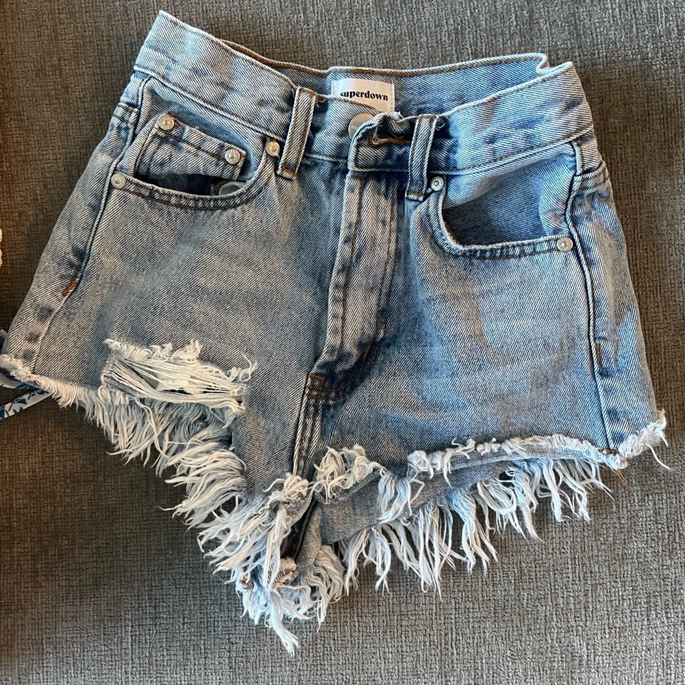 Super down Ripped Jean shorts